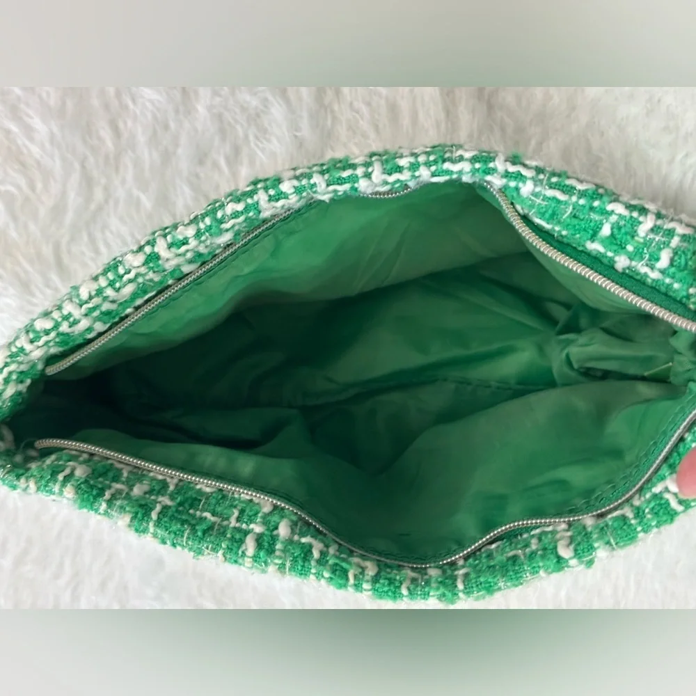 🍀Mario Badescu Green and White Cosmetic Bag with Gold Accents🍀